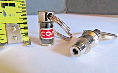 1990s VINTAGE Conoco  *VIDEO* RARE Red/White on Black Pull-Apart Key Chain