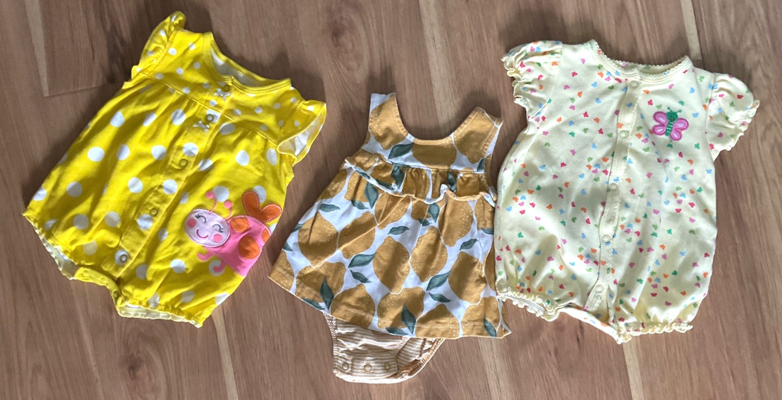 Carter’s 3 Baby Girl Rompers Size 3 Months