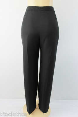 LE SUIT NEW Madison Black Relaxed Fit Trouser-Leg Dress Pants 10 L33 QCO |  eBay