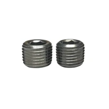 2 piece 1/8” BSPT Male Stainless Steel Hex Set Screw Pipe Block Off Plug Fitting