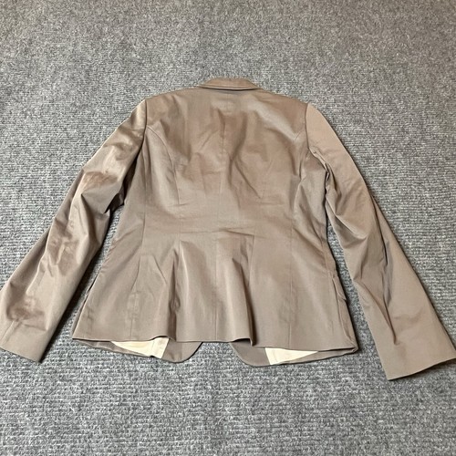 Vintage 90s Jacket Womens Size Medium 8 Blazer Khaki Beige Button Front Germany - Picture 13 of 13