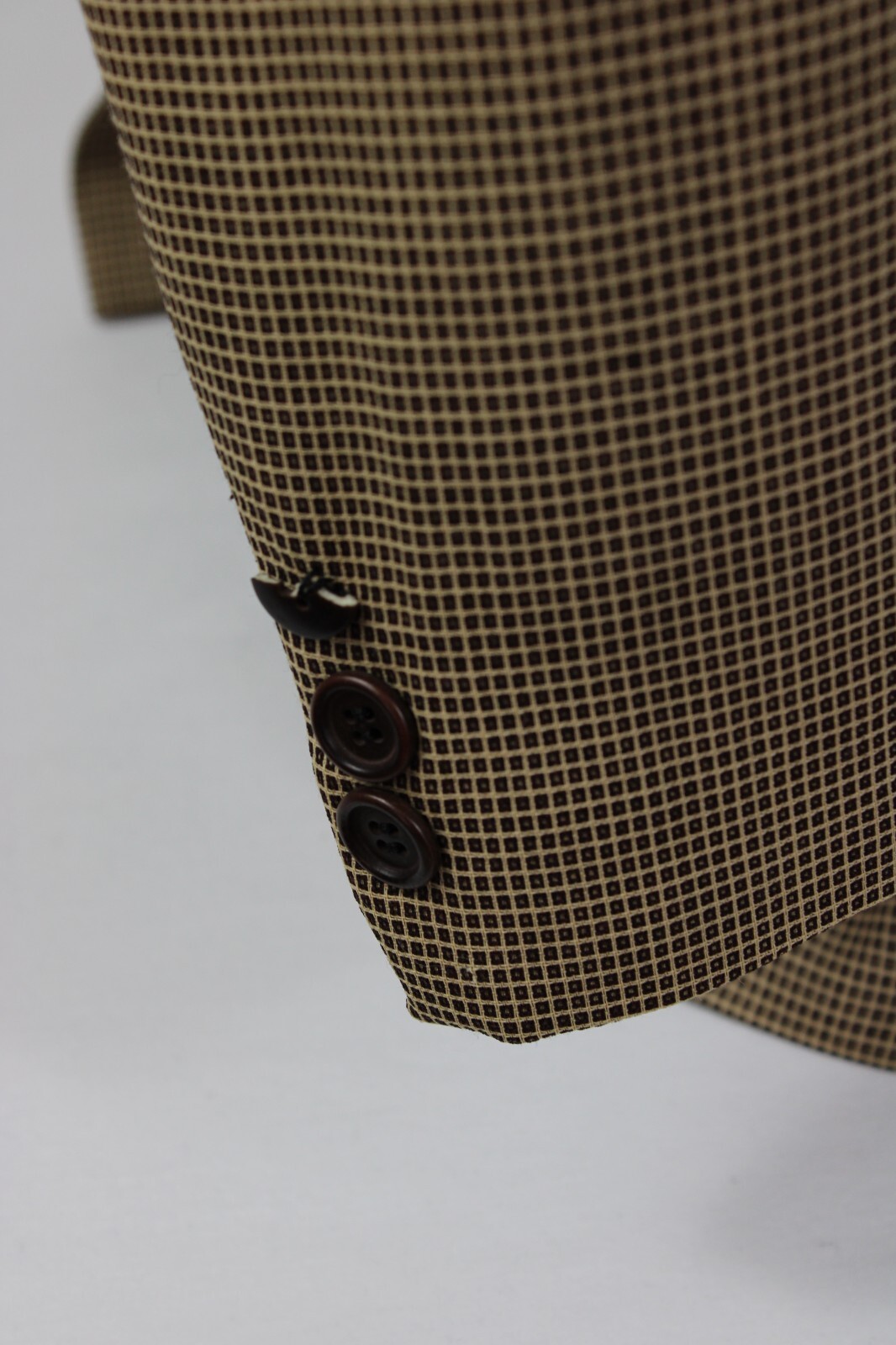 HUGO BOSS Loro Piana Wool Blazer 40L Brown Check 3 Button Double Vent Jacket thumbnail 7