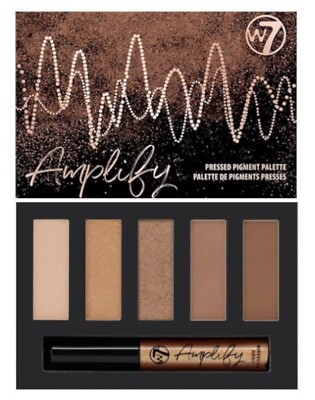 4 × W7 London Amplify Pressed Pigment Eyeshadow Palette 6g + 1,2ml - Knockout