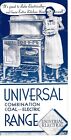 Universal Combination Coal-Electric Range Sales Brochure