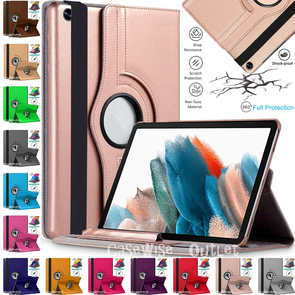 GALTD Rotating Smart Case for Samsung Galaxy Tab A8 10.5 X200 X205 Leather Flip Cover