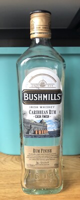 Alte Bushmills Caribbean Rum Cask Finish Irish Whiskey Flasche