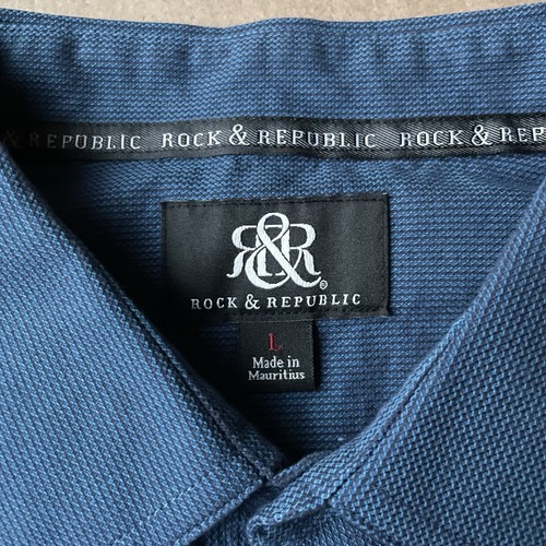 ROCK & REPUBLIC Blue SHIRT Size: L / LARGE / 42-44 New SHIP FREE