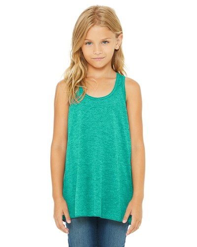 Bella + Canvas Youth Flowy Racerback Tank B8800Y Sheering At Racerback Seam S-L - Picture 7 of 8