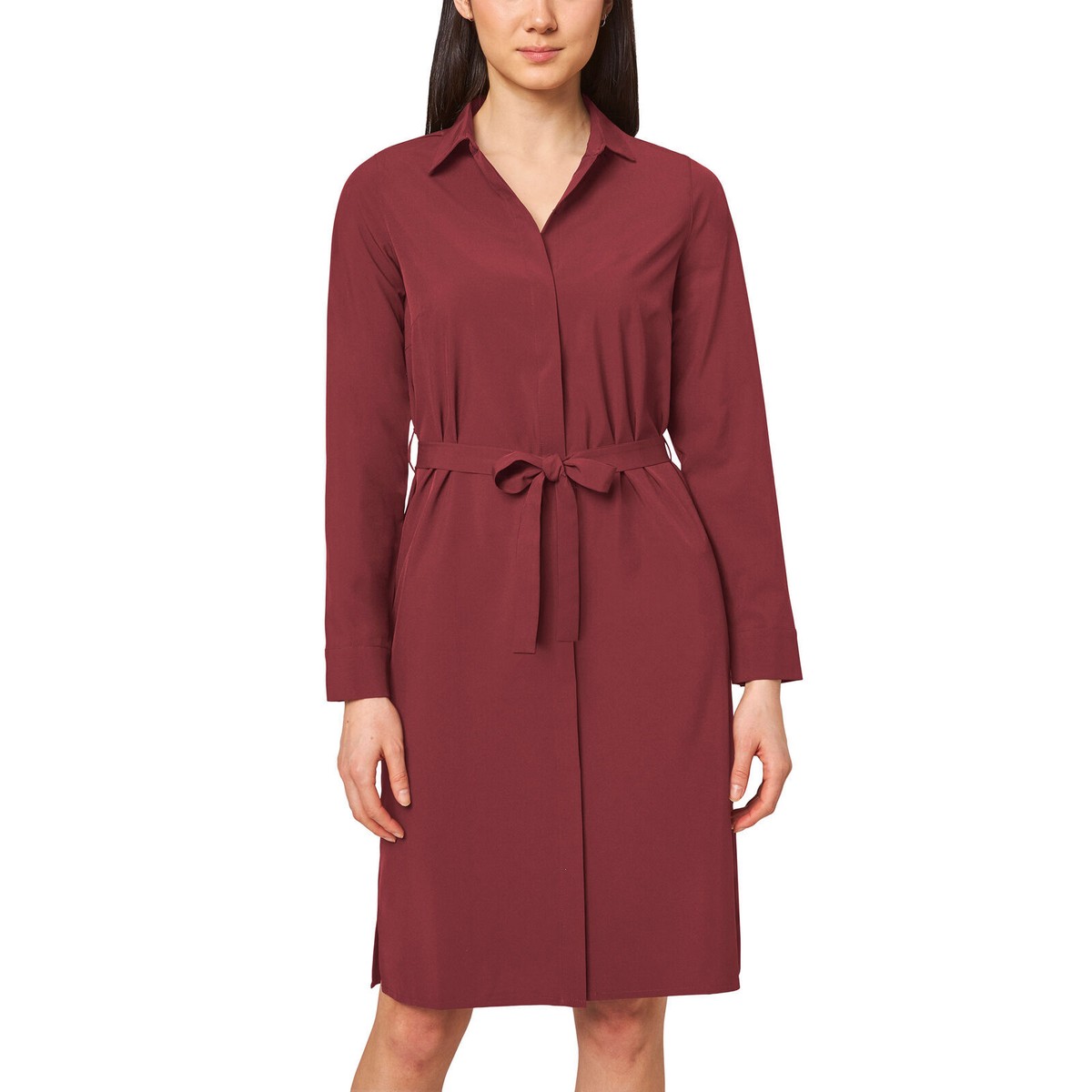 modern ambition dress Modern Ambition Women's Crewneck Ribbed Dress (Chicory Coffee, 2XL)