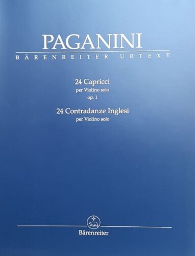 PAGANINI - 24 CAPRICCI E 24 CONTRODANZE INGLESI per violino - ed Baerenreiter  - Foto 1 di 5