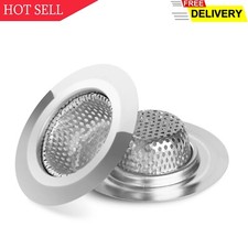 2PCS Bathtub Drain Strainer - 2.79 inch Shower Hair Drain Catcher, Stainless S..