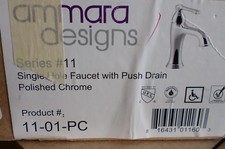 Ammara Designs 11-01-PC Single Handle Bath Faucet Polished Chrome