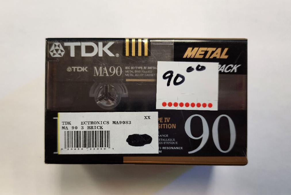 TDK MA90 3 pack metal cassette tapes NEW NEVER USED | eBay