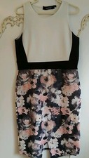 Boohoo Plus  Floral Stretch Bodycon Summer  Dress  Size UK 16 