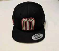 Mexico M Patch On Yupoong 6089M Snapback Classic Adjustable Hat Cap 