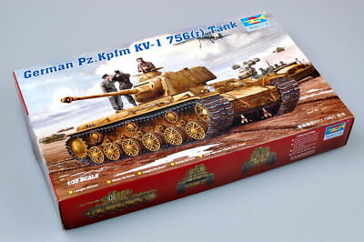 Trumpeter Scale Models 366 1/35 German Pz.Kpfm KV-1 756(r) Tank Model Kit