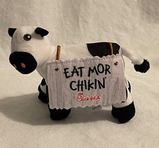 Chick Fil A Cow Eat Mor Chik'n More Chicken Small Plush Stuffed Animal 4" tall