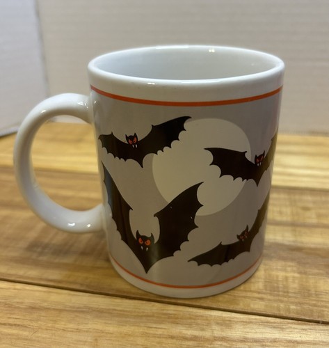 Set di 4 tazze Halloween in ceramica club cuoco - zucche e pipistrelli gatto nero - Foto 3 di 9