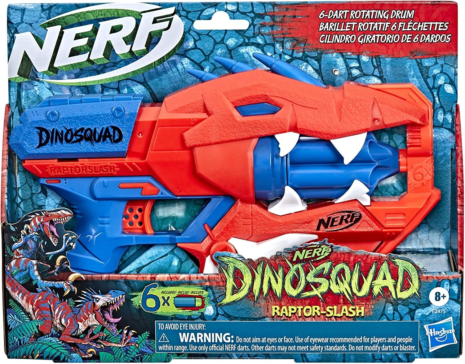 NERF DinoSquad Raptor Slash Dart Blaster Toy Gun gift for 7 8 9 10 year old Boy