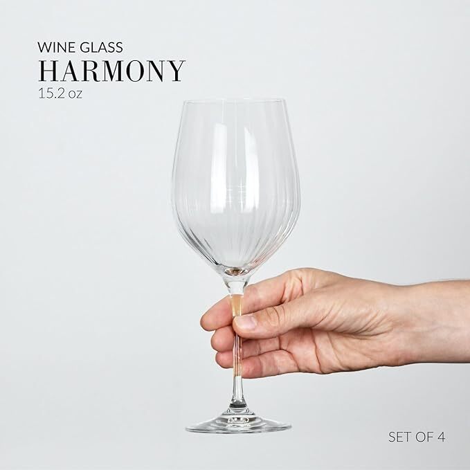 Krosno Harmony Lumi Glasses for Wine Red Wine Set 4 450 ml