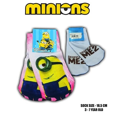 Minions - Despicable ME - Calcetines Minions para niños - 3-7 años - 19,5 cm