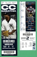 CC Sabathia Final Game Pitched 10/17 Last Regular Season Home Gm 9/18/19 Tickets
