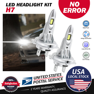 H7 LED Headlight CANbus Bulbs Kit High/Low Beam For Volkswagen Touareg 2004-2010