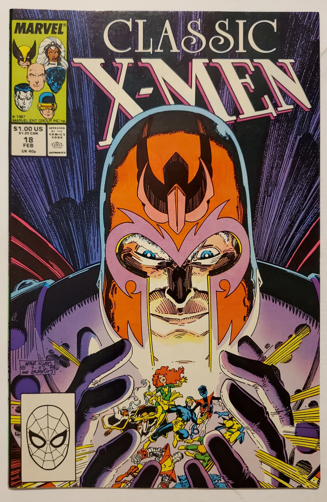 Classic X-Men #18 (1988, Marvel) NM- Reprints #112 Art Adams Cover Magneto