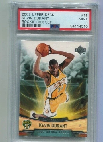 2007 Upper Deck - KEVIN DURANT - Box Set Rookie #11 - BROOKLYN NETS  PSA 9