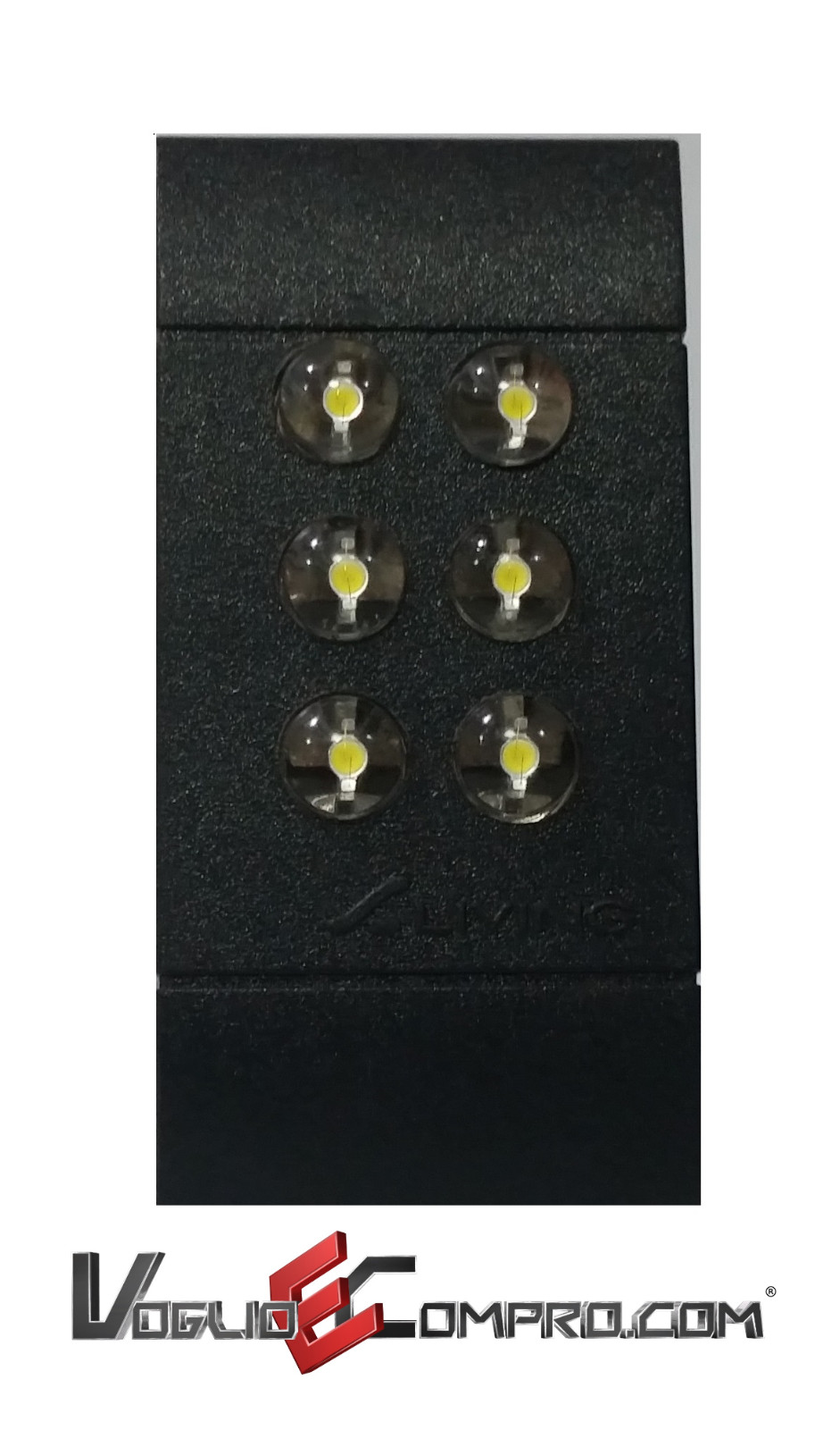 Segnapasso 6 LED Nero AVE Domus S44 | Design e Sicurezza Incasso