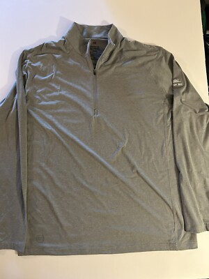Travis Mathew 2XL 1/4 Zip Pullover Golf Long Sleeve Shirt Lt Grey