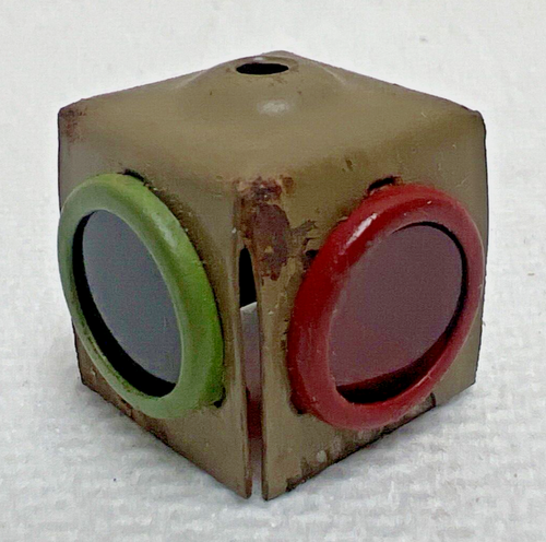 LIONEL "S" GAUGE SWITCH SIGNAL CASE WITH NO.28 GLOBE 18VOLT FOR 222/210 SWITCHES - Picture 3 of 12