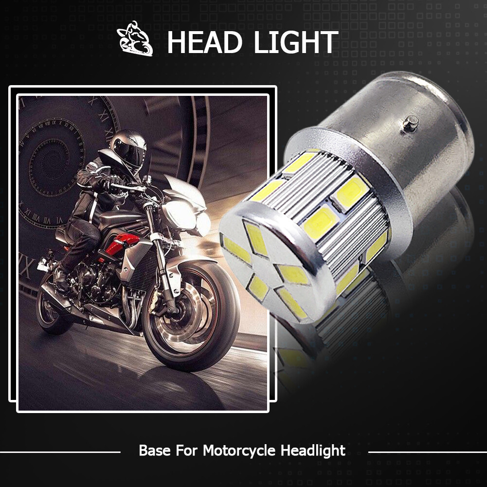 Ampoule LED BA21D 5730 Jaune 6V-30V Pour Phare Moto/voiture - 800LM - Neuf