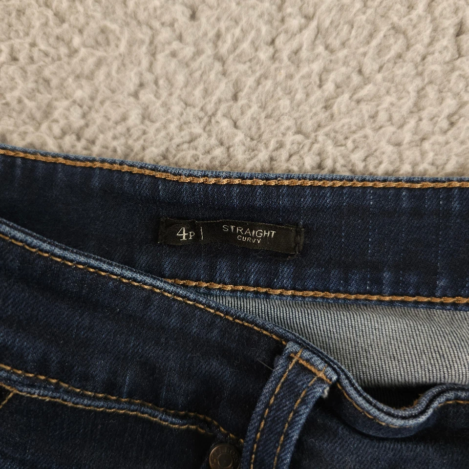 Talbots Jeans Womens 4P 4 Petite Blue Flawless 5 Pocket Straight Curvy FLAW - Image 4 of 4