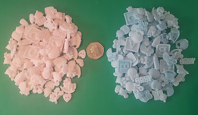 40 x Essbare 3D Baby Cupcake Tortenaufleger, Deko, Taufe, Babyparty