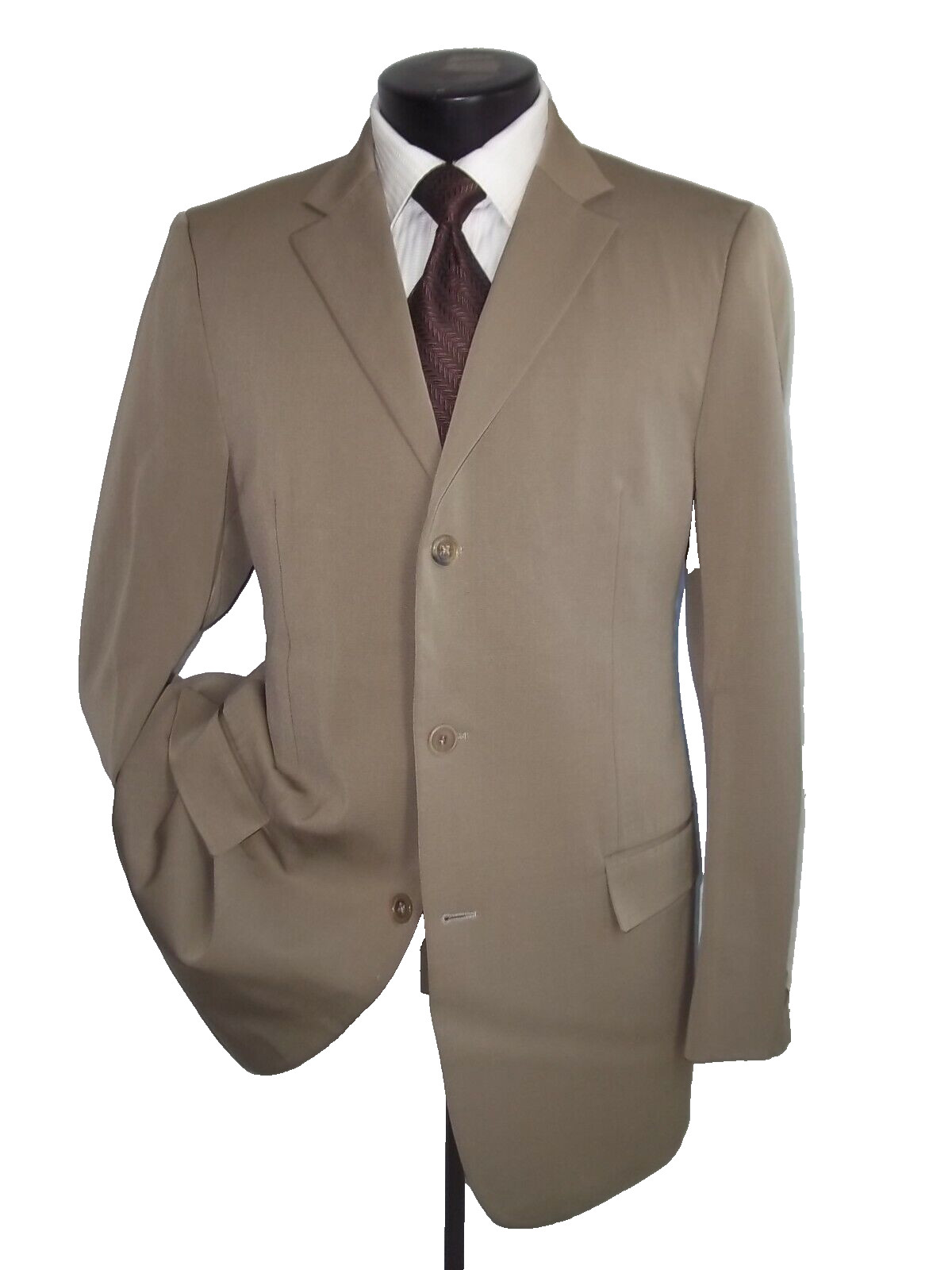 #@ Jill Sander Solid Beige 3Button Center Vent Wo… - image 3