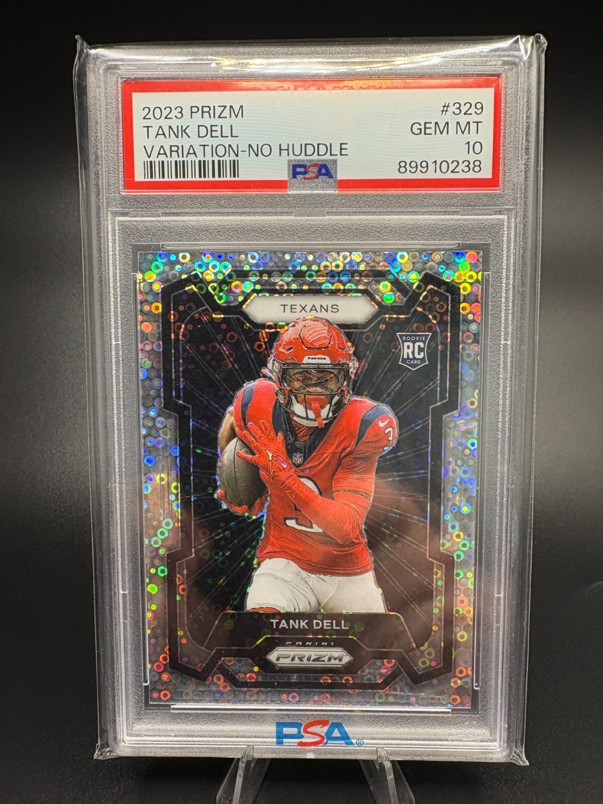2023 Panini Prizm - Rookie Variation Tank Dell #329 No Huddle Prizm (RC) PSA 10!