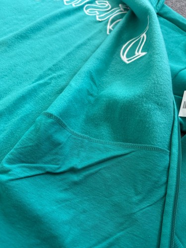 NWT Disney DISNEYLAND Embroidered Full Zip Teal Hoodie Hooded Sweatshirt - XXL - Picture 7 of 16