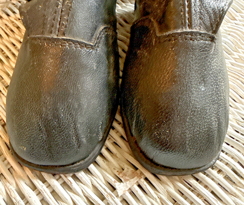 ANTIQUE VINTAGE VICTORIAN BLACK LEATHER BABY CHILD SHOES BOOTS BUTTON UP HIGH - Picture 22 of 24