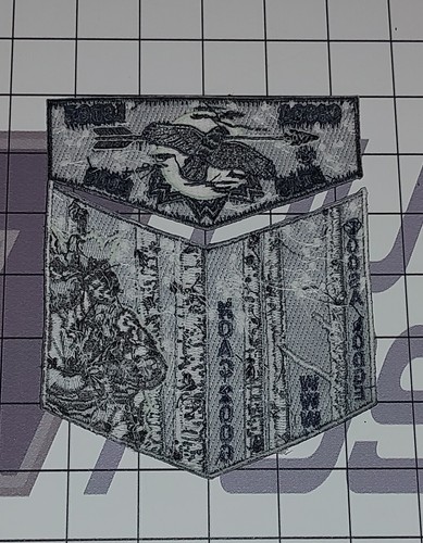 OA Coosa 50 Lodge 2006 NOAC 2-piece Black Flap Set - Picture 2 of 7