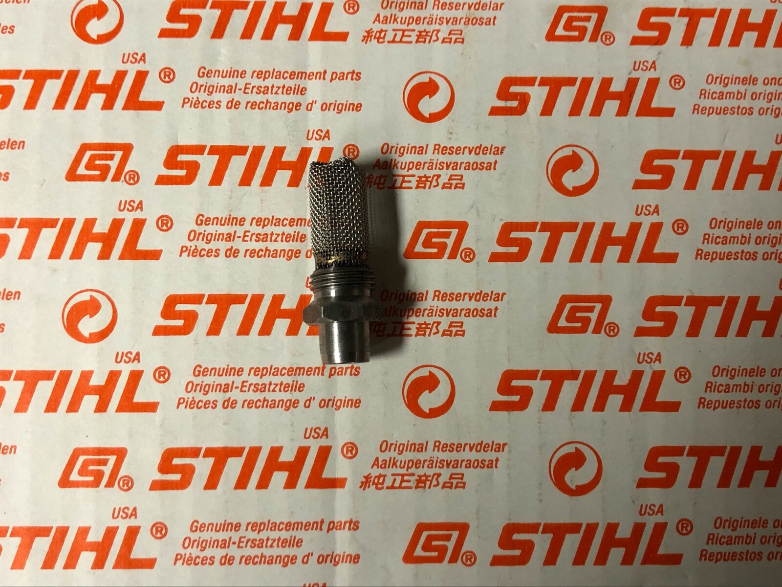 STIHL spark arrestor 4229 140 6905  MUFFLER STUB CONNECTOR & SCREEN NEW OEM