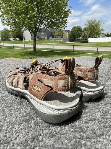 Keen Damen-Sandalen 8 Whisper Trail Wasserfische Camp Fersenriemen Kordelzug braun - Bild 9 von 17