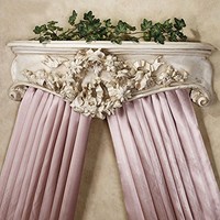 Hickory Manor House Bedcrown Floral Wreath, Old World White, New, Free Shipping Hickory Manor House Bedcrown Floral Wreath, Old World White, New, Free Shipping