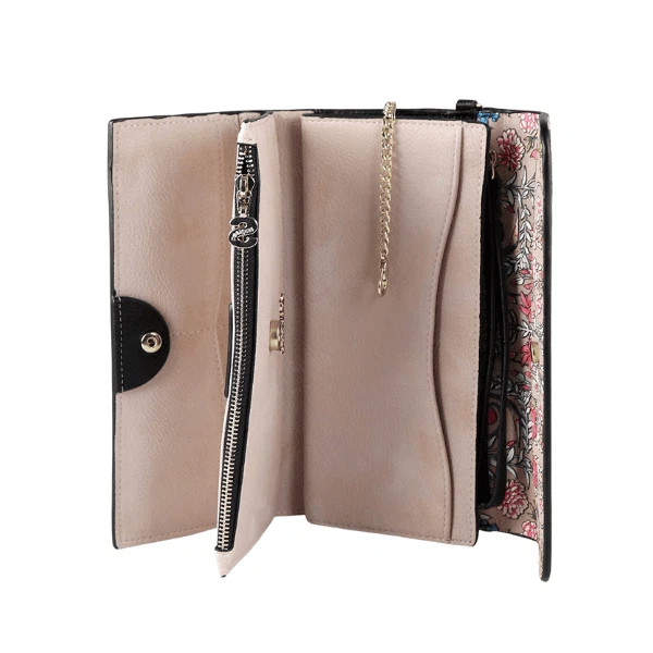 Desigual portafoglio reversibile nero 19SAYPX1 fiori donna edizione limitata ... - Immagine 3 di 4