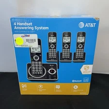 AT&T 4 Handset Phone Answering System DLP72412 - Black, Brand New