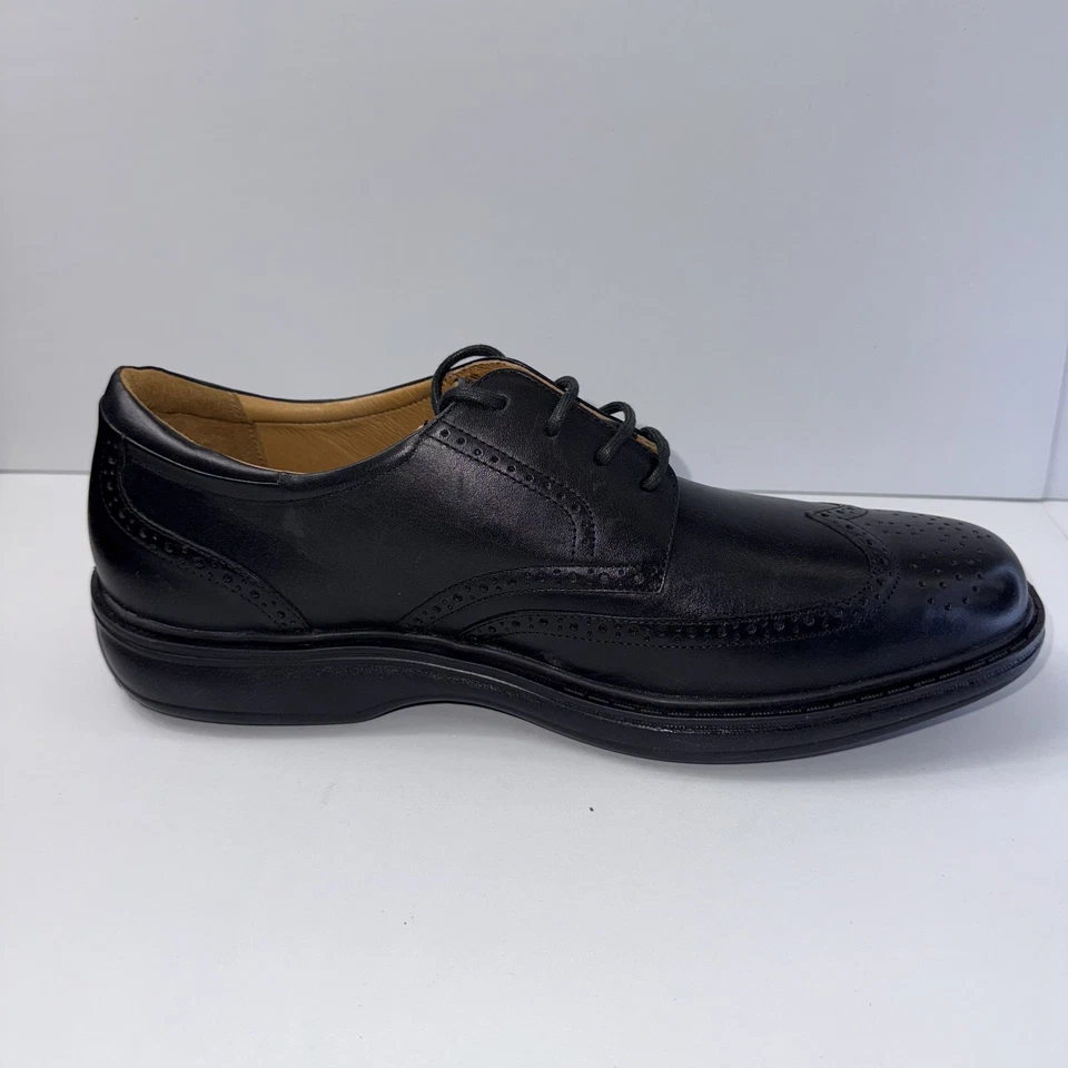 Dr. Zapato de vestir para diabéticos Comfort Wing 8310 para hombre talla 13 ancho de cuero negro punta de ala Foto 4 de 4