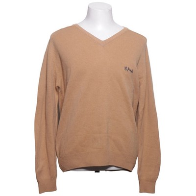 Pringle, Pullover, Größe: S, Beige, Einfarbig, Feinstrick, Herren #DYG