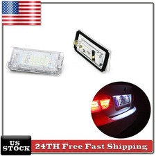2pcs Full Led License Plate Light Tag Lamp White For 1998-2007 Bmw 3 Series