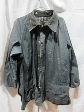 Barbour Classic Beaufort Full Dual Zip Long Sleeve Waxed Jacket Men's XL Black