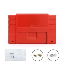 Super Nintendo SNES Game Cartridge Shell FX  Red - Made in USA